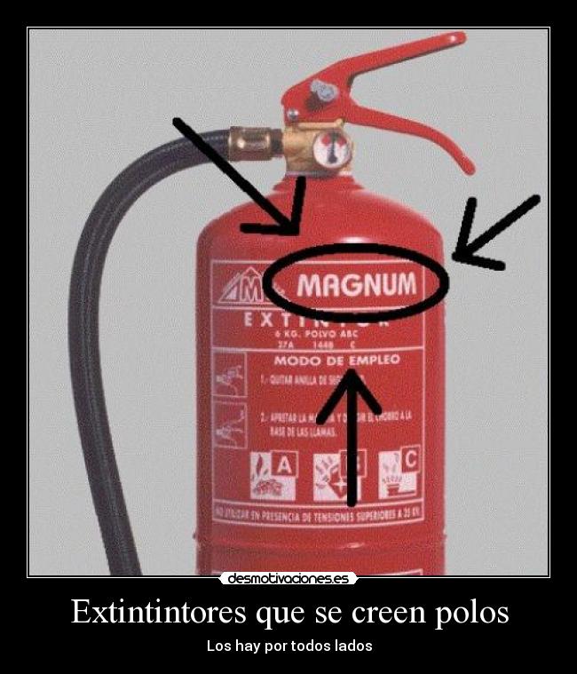 Extintintores que se creen polos -