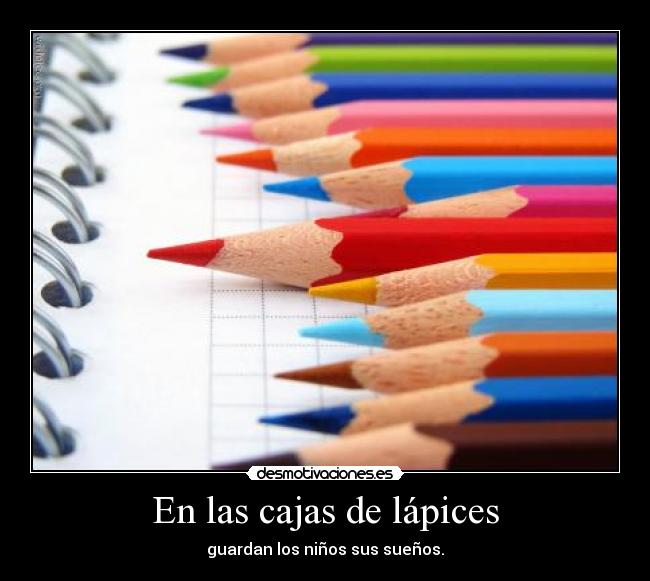 En las cajas de lápices -