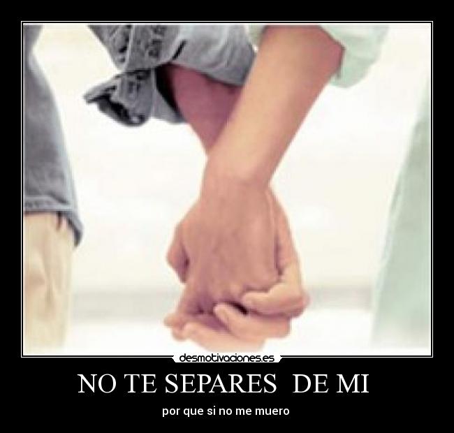 NO TE SEPARES DE MI -