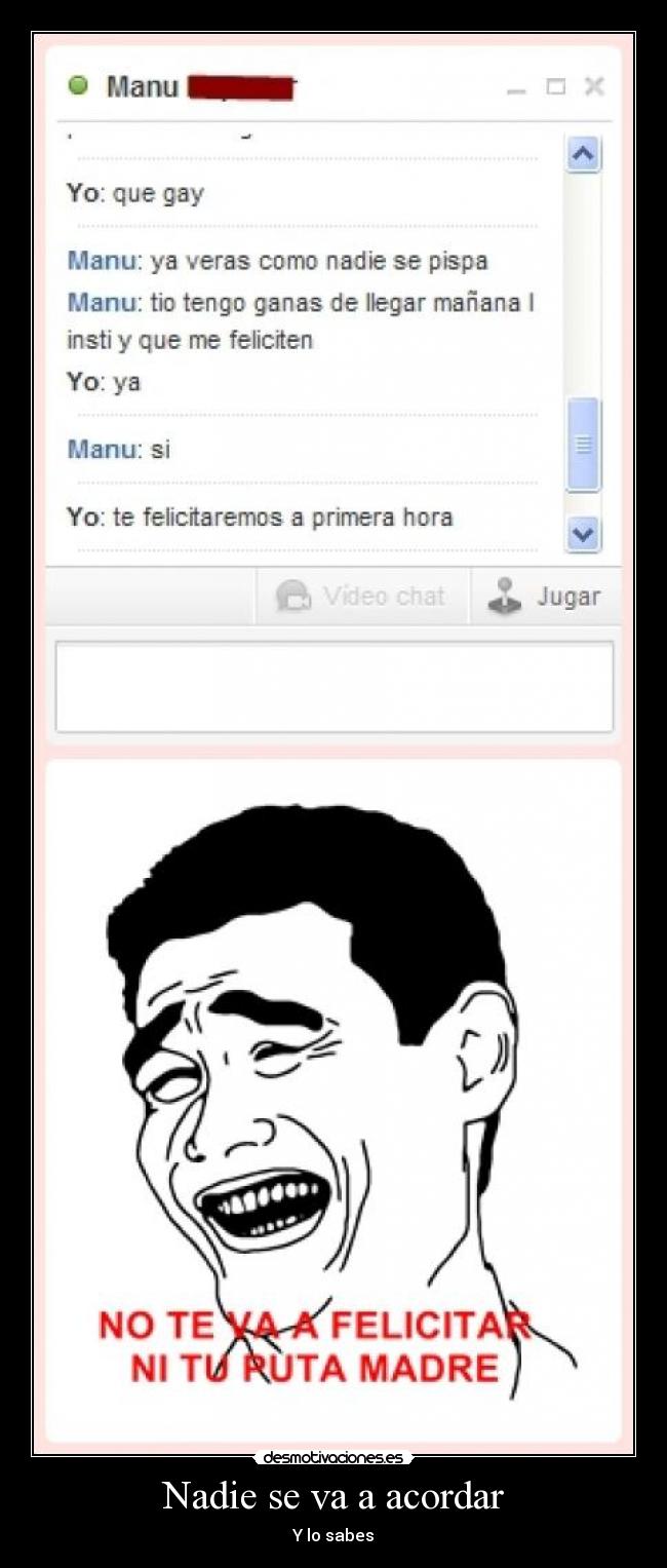 Nadie se va a acordar -