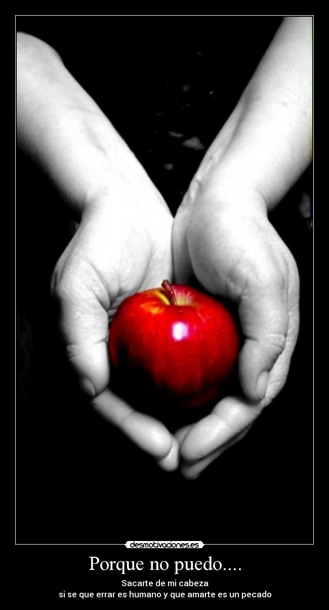 Porque no puedo.... - Sacarte de mi cabeza
si se que errar es humano y que amarte es un pecado