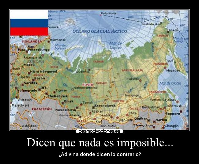 Dicen que nada es imposible... -