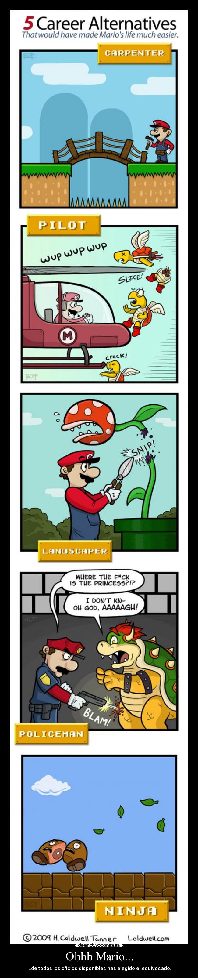 Ohhh Mario... - ...de todos los oficios disponibles has elegido el equivocado.