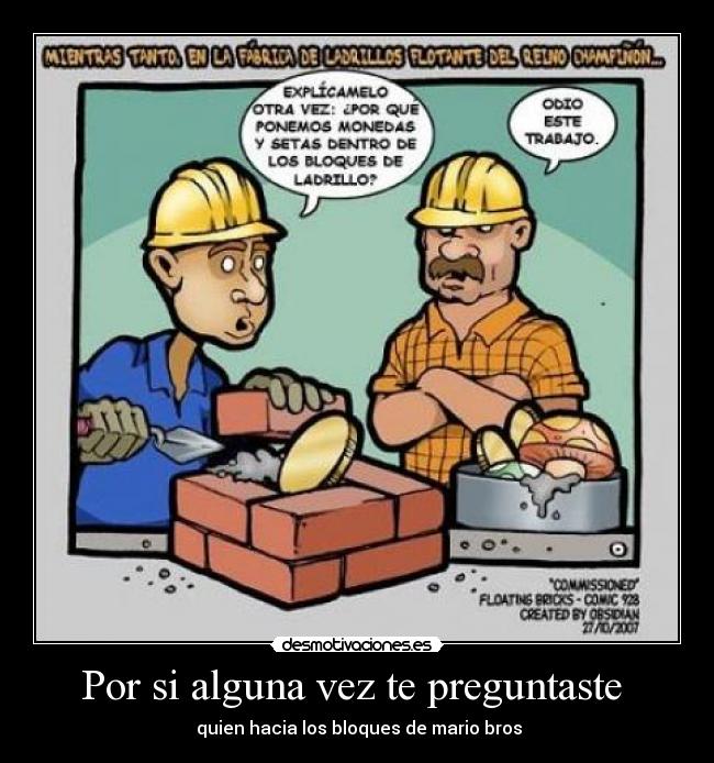Por si alguna vez te preguntaste - quien hacia los bloques de mario bros