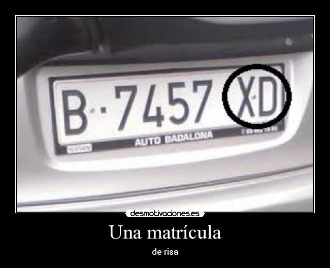 Una matrícula -