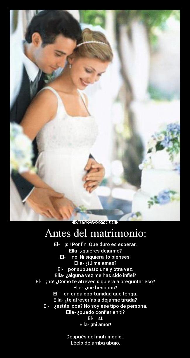 Antes del matrimonio: - 
