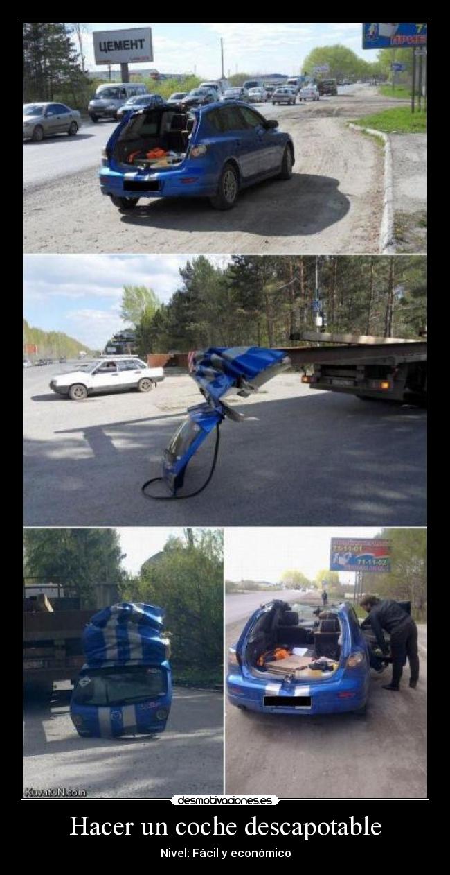 Hacer un coche descapotable - Nivel: Fácil y económico