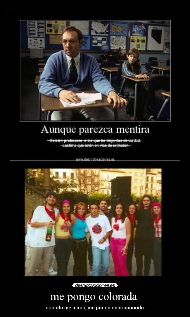me pongo colorada -