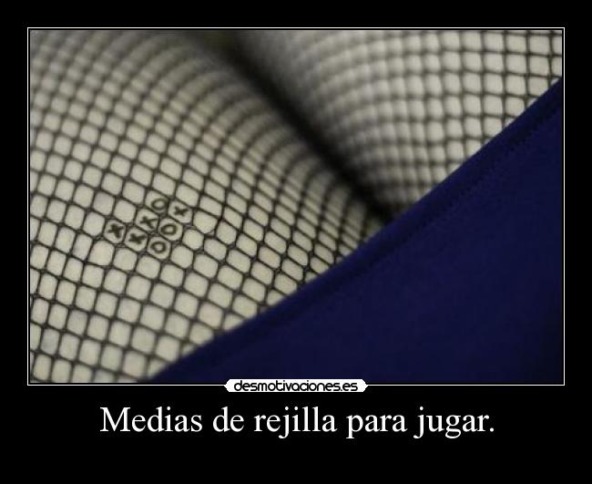 Medias de rejilla para jugar. -
