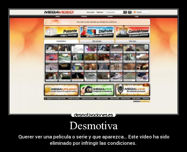carteles megavideo desmotivaciones