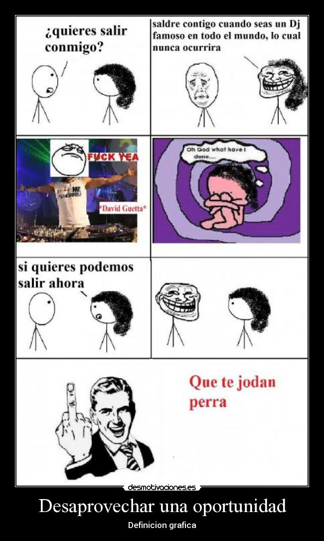 Desaprovechar una oportunidad - Definicion grafica