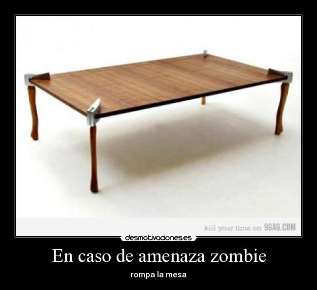 En caso de amenaza zombie -
