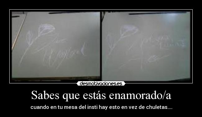 Sabes que estás enamorado/a - 