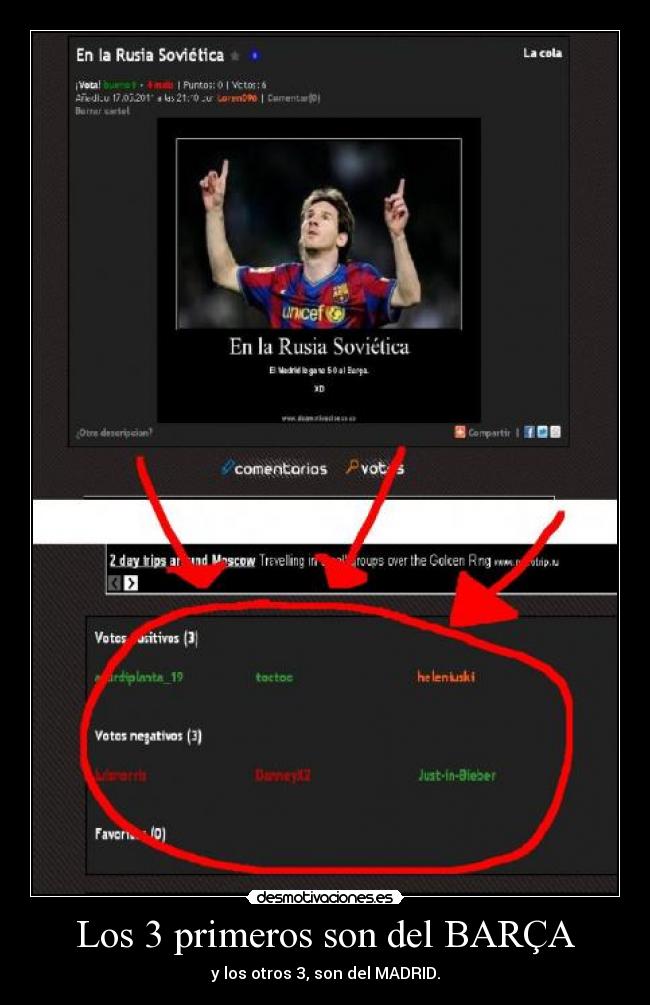 Los 3 primeros son del BARÇA - y los otros 3, son del MADRID.