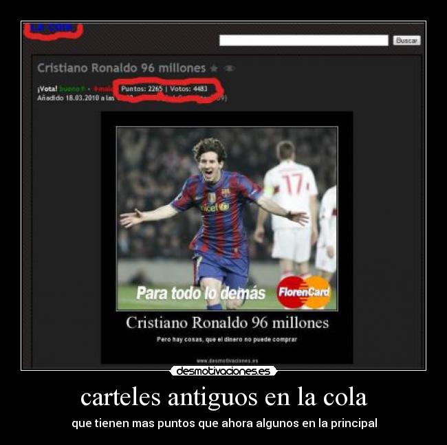 carteles antiguos en la cola - 