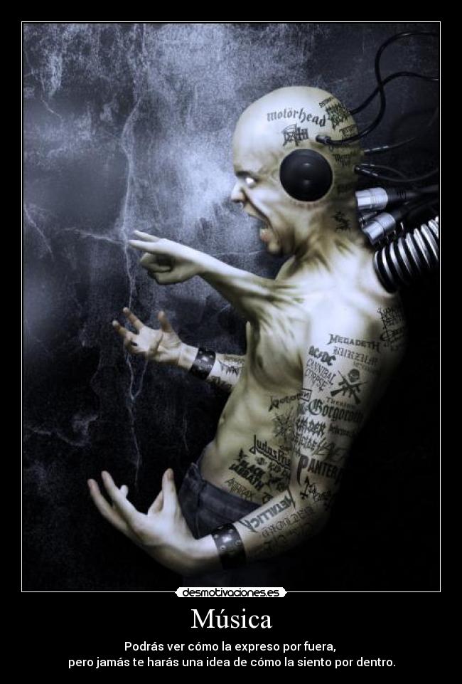 carteles musica musica sentir metal idea head fani desmotivaciones