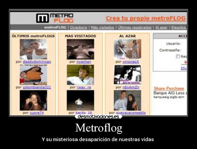 Metroflog - Y su misteriosa desaparición de nuestras vidas 