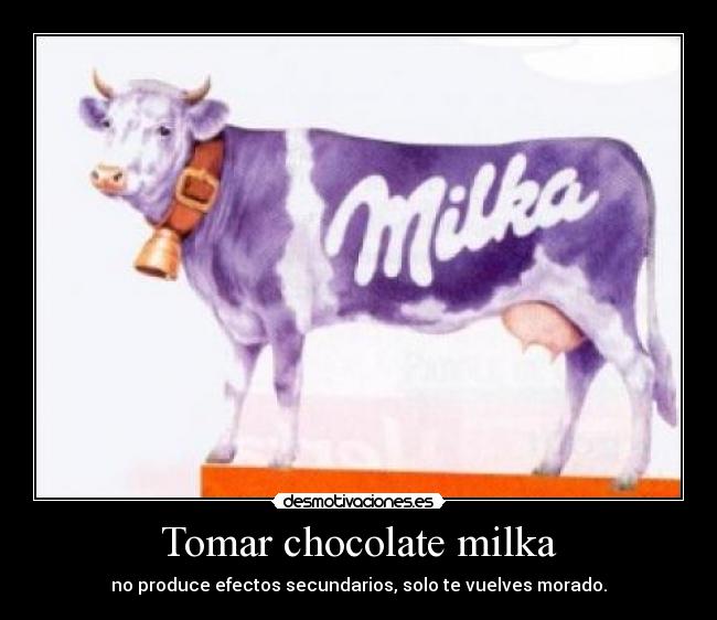 Tomar chocolate milka -