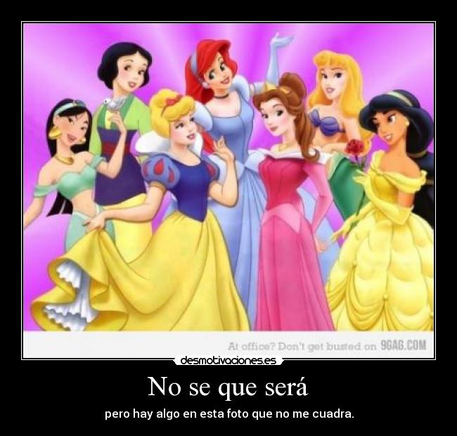 No se que será - pero hay algo en esta foto que no me cuadra.