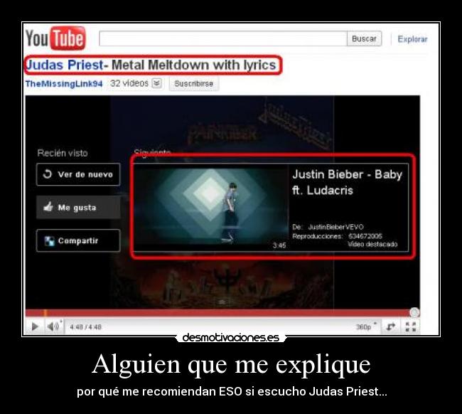 Alguien que me explique - por qué me recomiendan ESO si escucho Judas Priest...