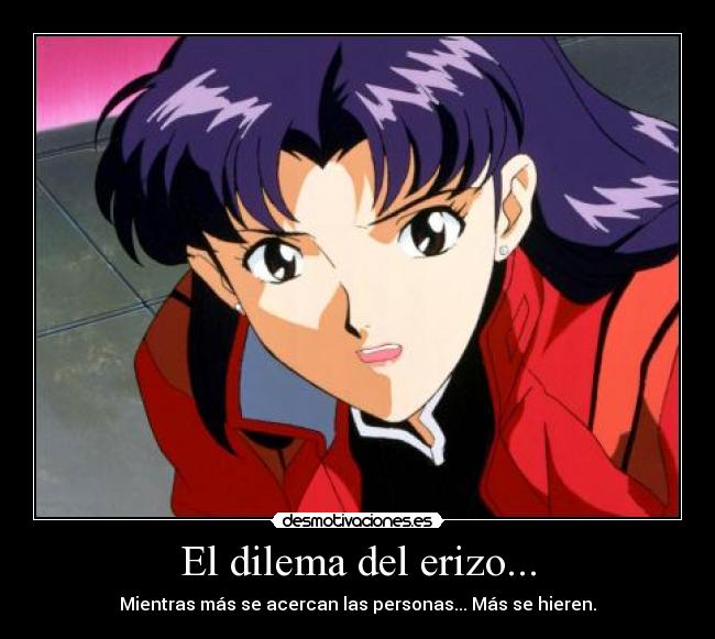 carteles evangelion dilema del erizo desmotivaciones