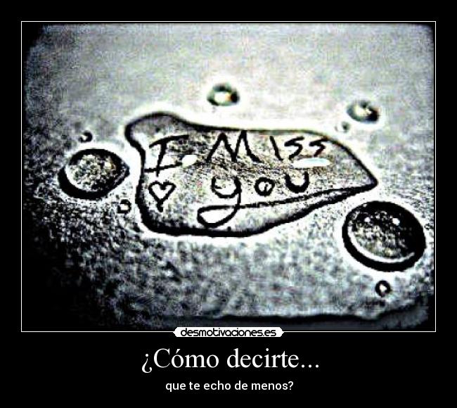 ¿Cómo decirte... - 