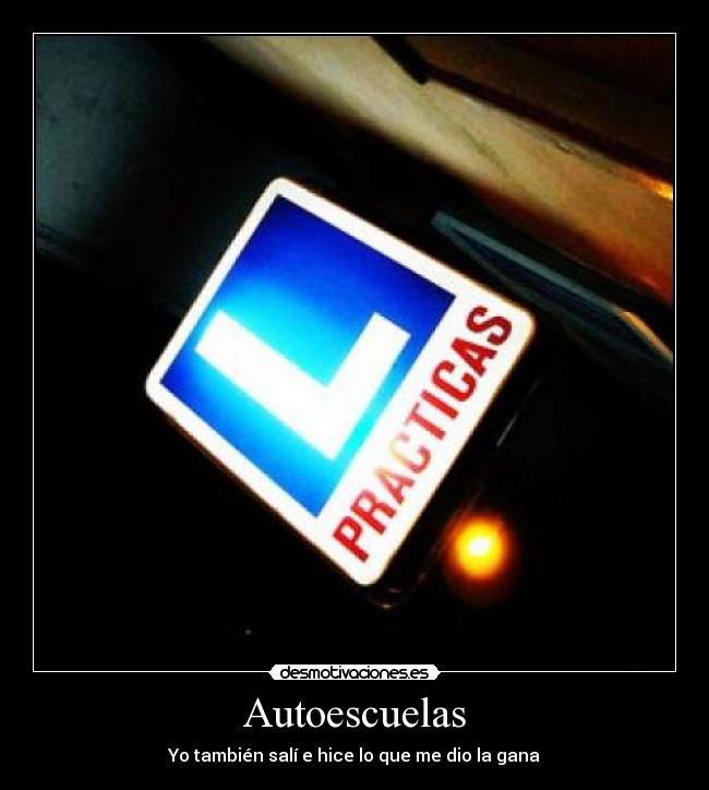 Autoescuelas - Yo también salí e hice lo que me dio la gana
