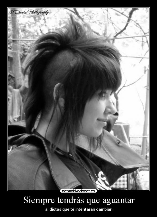 carteles non servium punk mohawk anarchycat siempre tendras que aguantar desmotivaciones