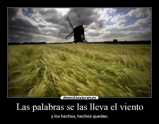 Las palabras se las lleva el viento -