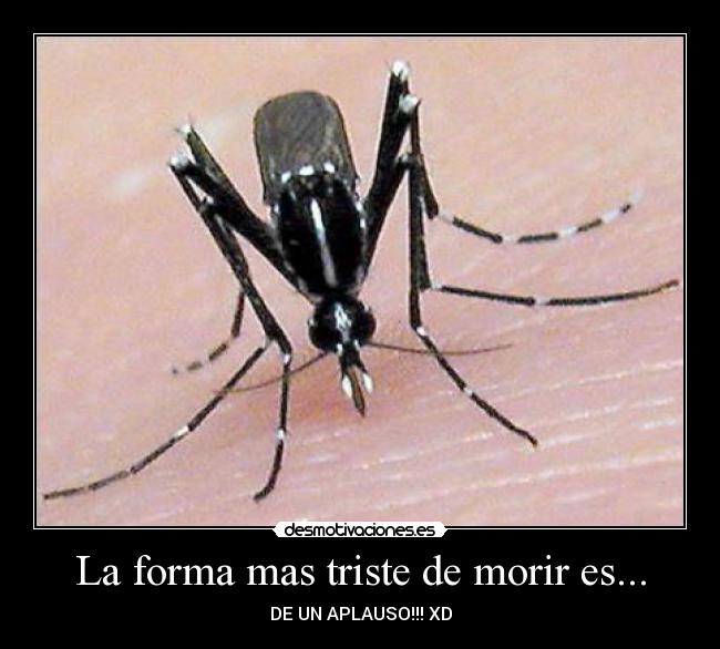 La forma mas triste de morir es... - 