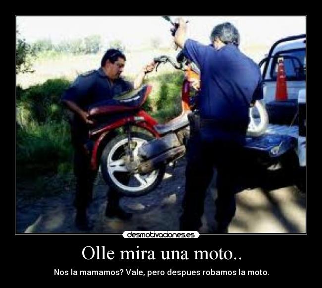 Olle mira una moto.. - 
