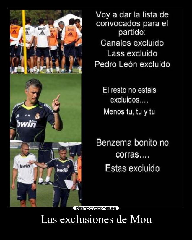 Las exclusiones de Mou - 