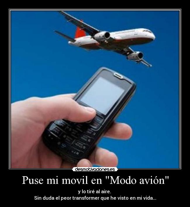 Puse mi movil en Modo avión -