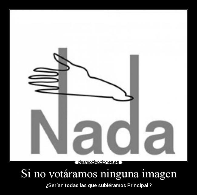 Si no votáramos ninguna imagen - ¿Serían todas las que subiéramos Principal ?