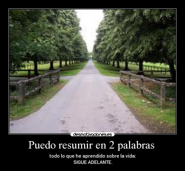 Puedo resumir en 2 palabras -