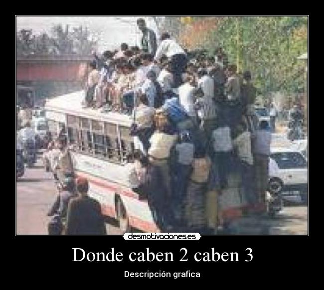 Donde caben 2 caben 3 - Descripción grafica