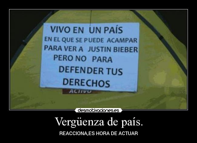 Vergüenza de país. - REACCIONA,ES HORA DE ACTUAR