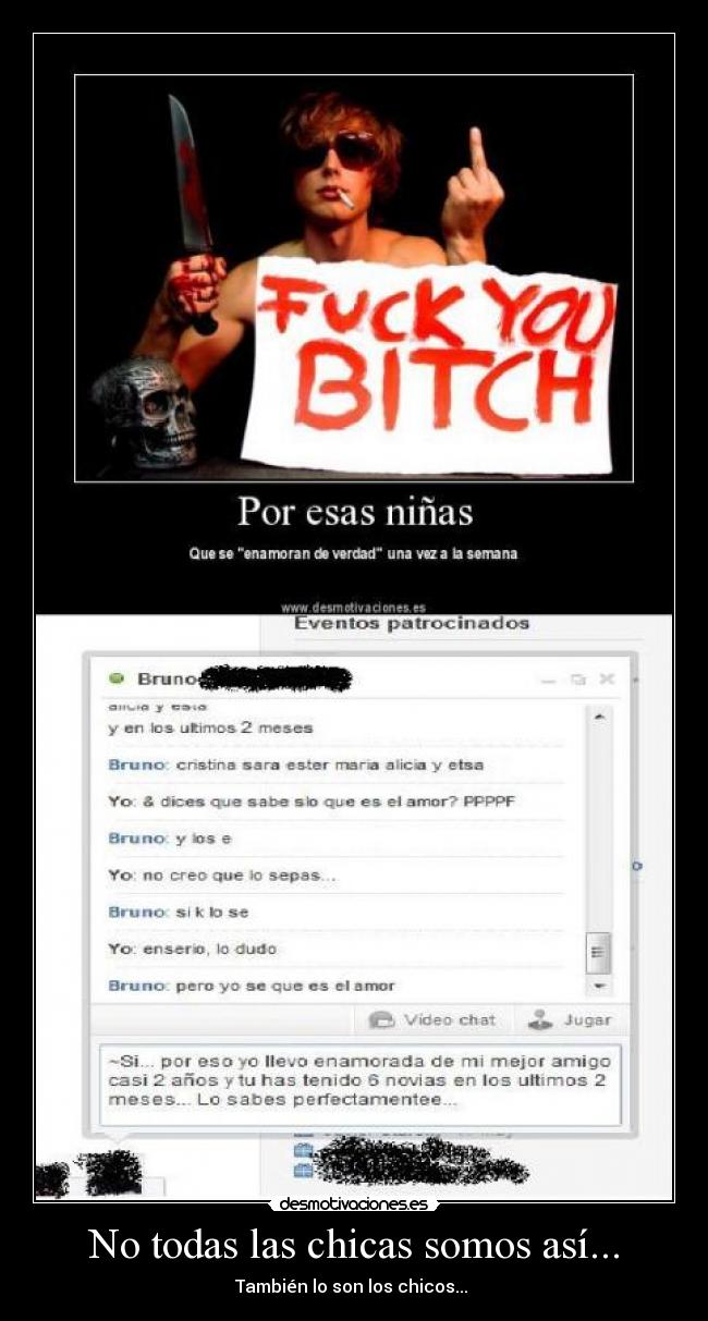 No todas las chicas somos así... - También lo son los chicos...