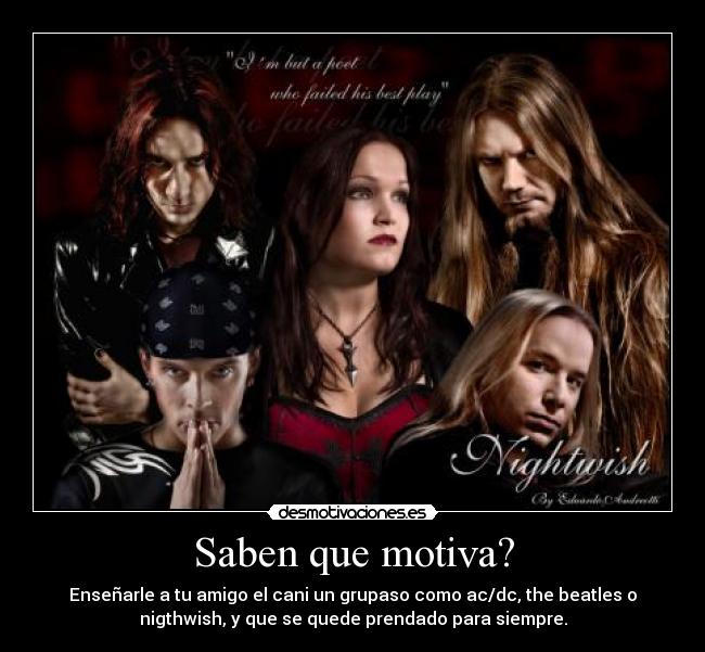 carteles musica amistad tarja turunen nightwish desmotivaciones