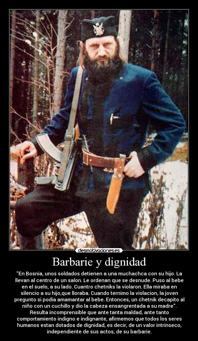 Barbarie y dignidad -