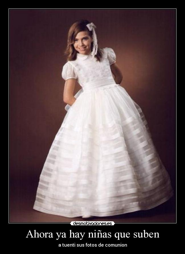 Ahora ya hay niñas que suben - a tuenti sus fotos de comunion
