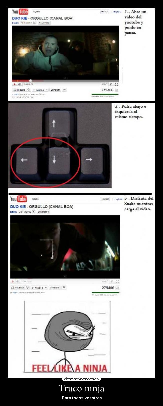Truco ninja - Para todos vosotros