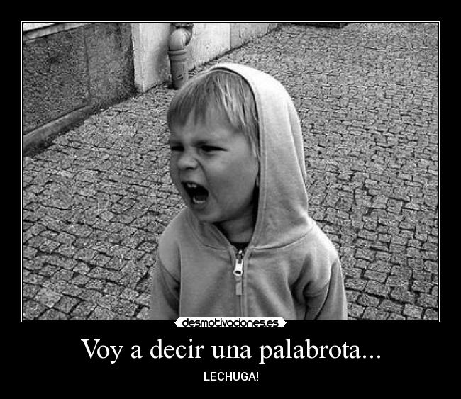 Voy a decir una palabrota... -