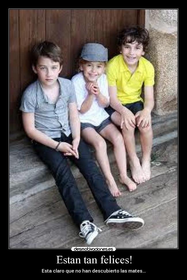 Estan tan felices! - Esta claro que no han descubierto las mates...