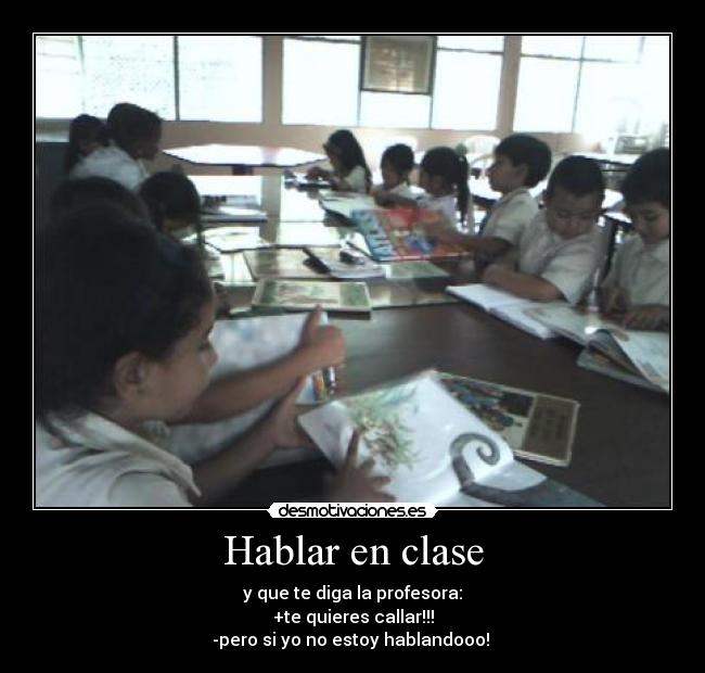 Hablar en clase -