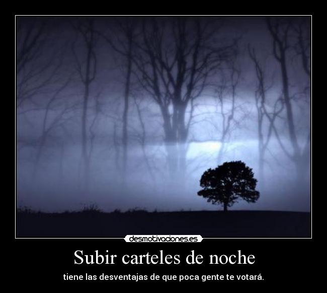 Subir carteles de noche - 