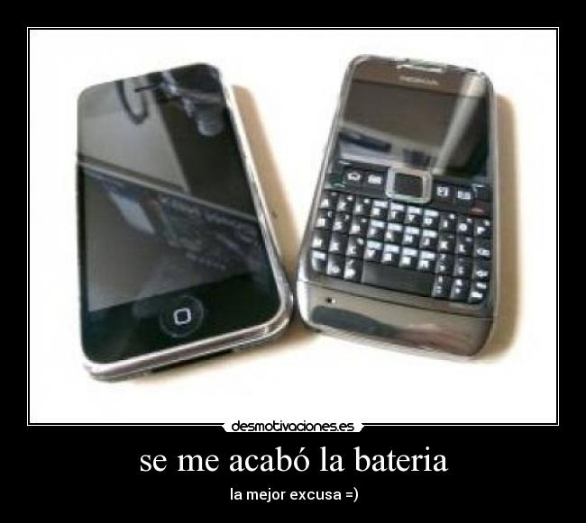 se me acabó la bateria -