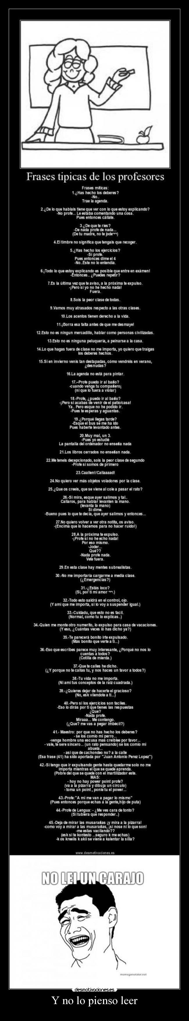 Y no lo pienso leer - 