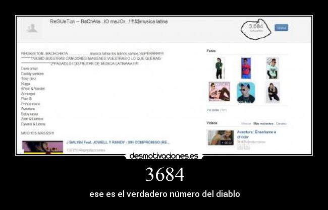 3684 - ese es el verdadero número del diablo
