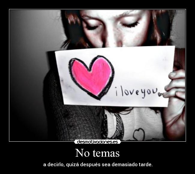 No temas - 